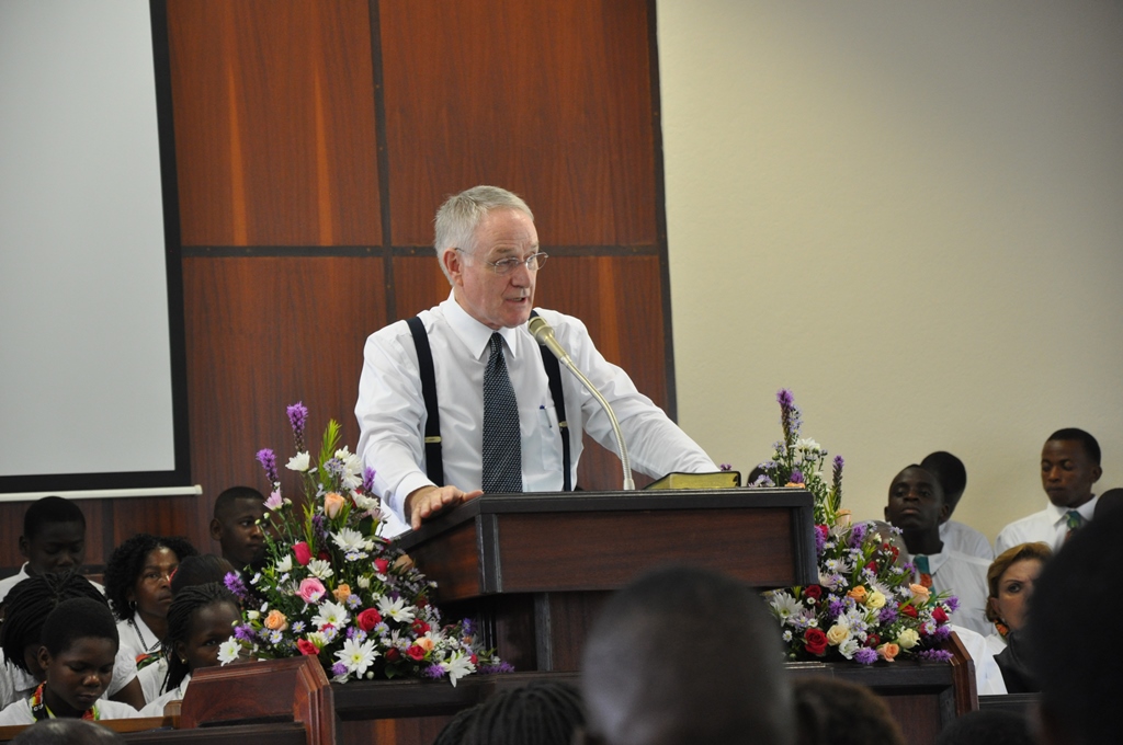 Elder Stanley G Ellis announces the first Stake in Beira